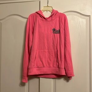 Bright neon pink hoodie from PINK